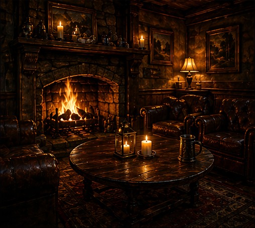 Fireplace tavern